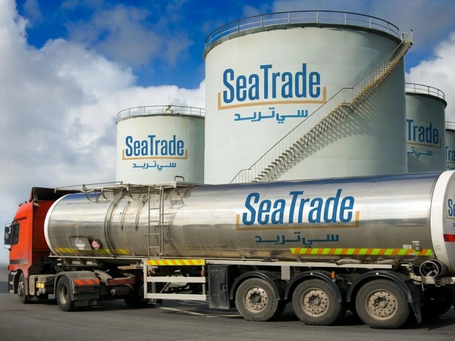 Sea Trade road tanker loaded at the terminal for onward delivery